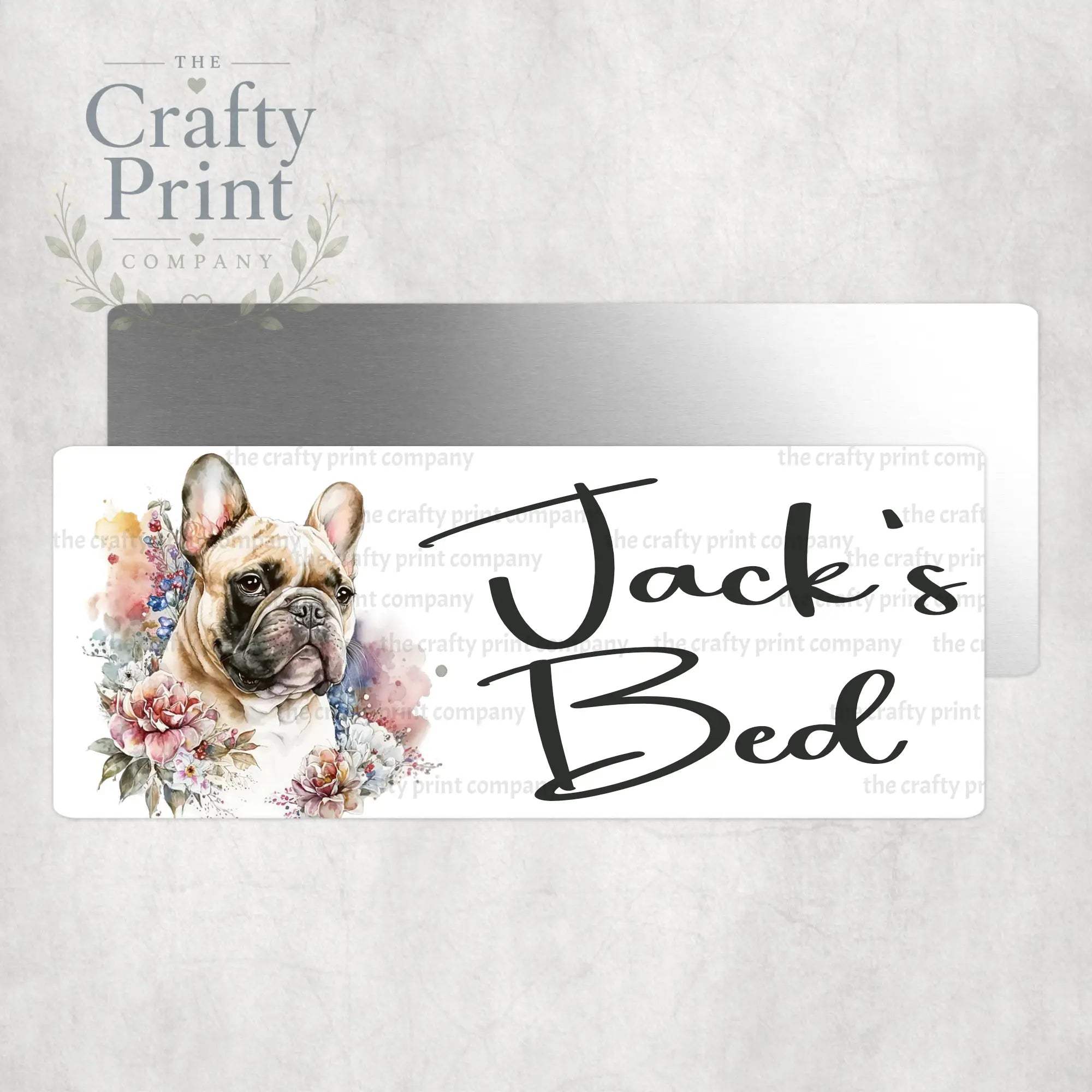Personalised French Bulldog Metal Crate Sign