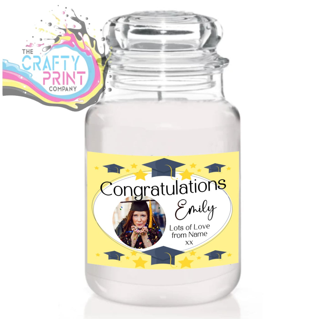 Personalised Graduation Hat Candle Sticker