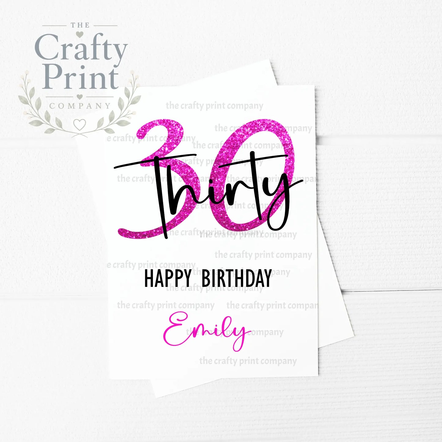 Personalised Happy 30th Birthday A5 Card - Greeting & Note