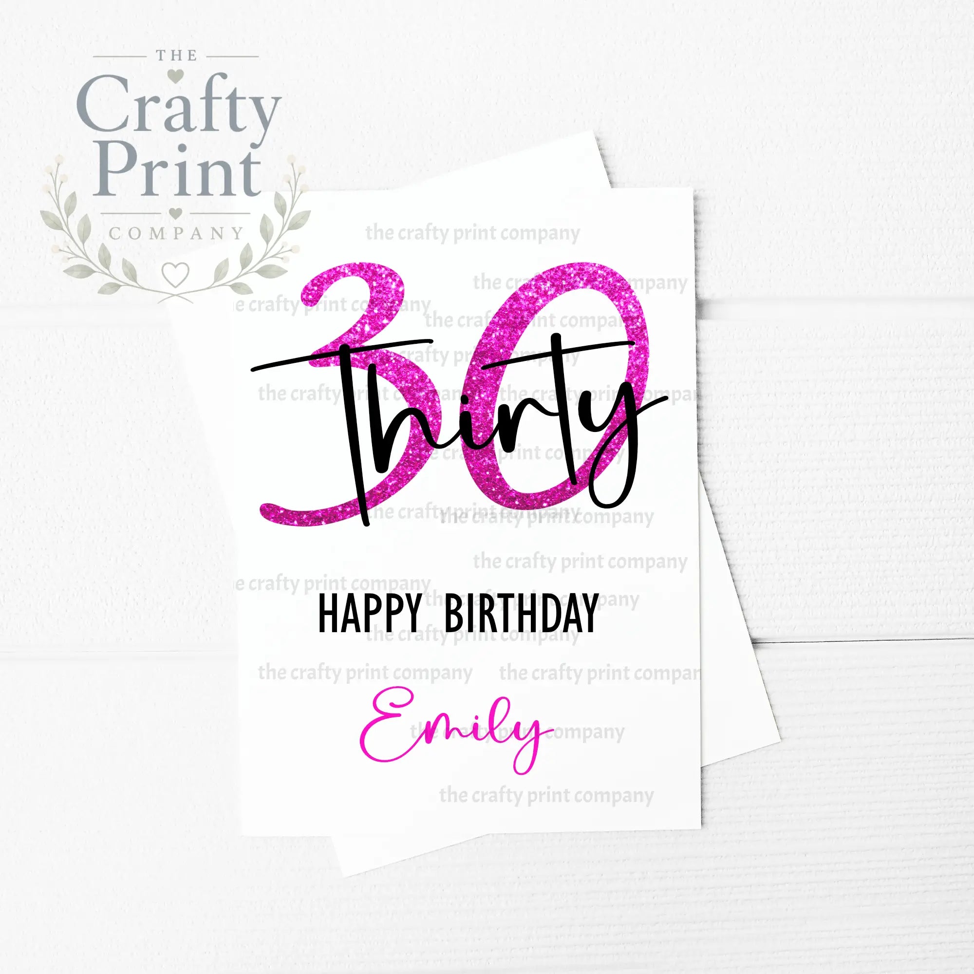 Personalised Happy 30th Birthday A5 Card - Greeting & Note