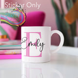 Personalised Initial Name UV DTF Sticker – Custom Decal