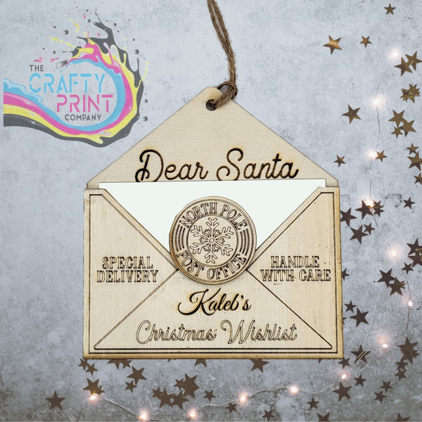 Personalised Letter to Santa Holder Tree Decoration