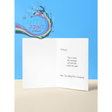 Personalised Over the Rainbow Bridge Dog Memorial A5 Card