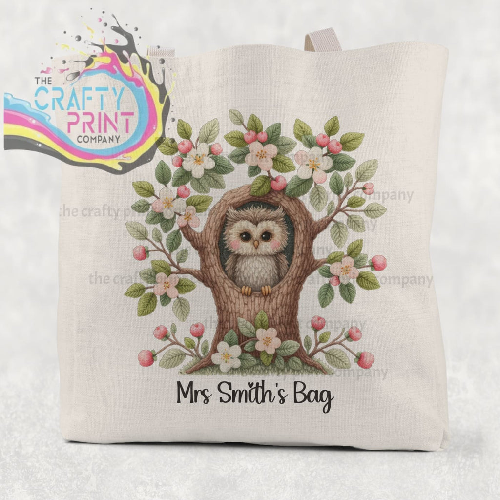 Personalised Owl Teacher Cotton Tote Bag - Shopping Totes