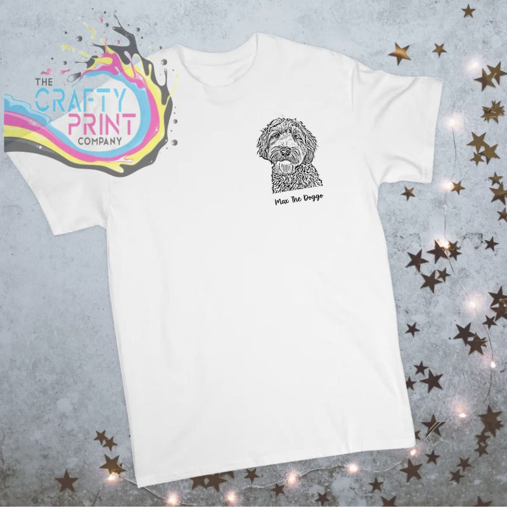 Personalised Pet Portrait T-shirt - White - Shirts & Tops