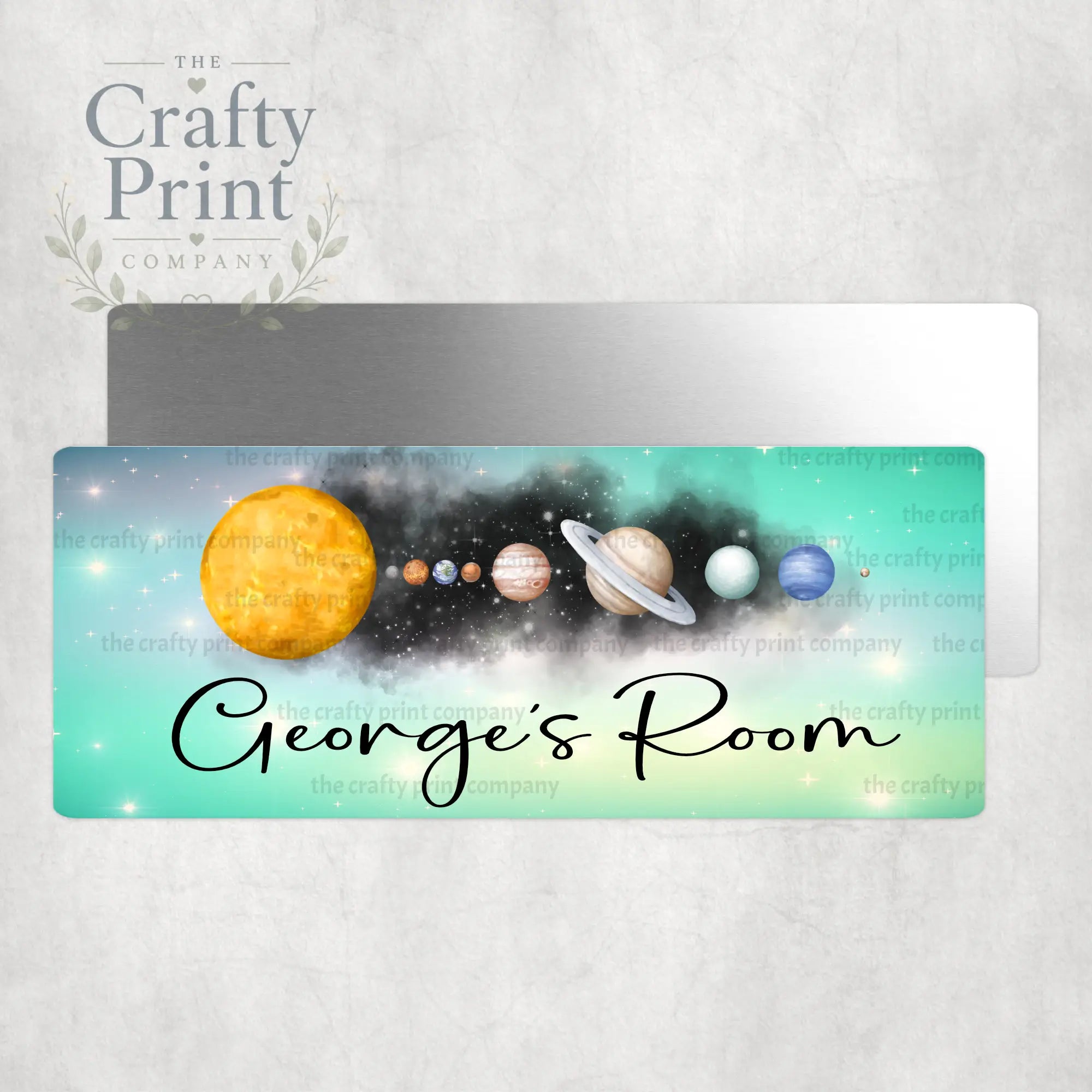 Personalised Planets Metal Bedroom Door Sign