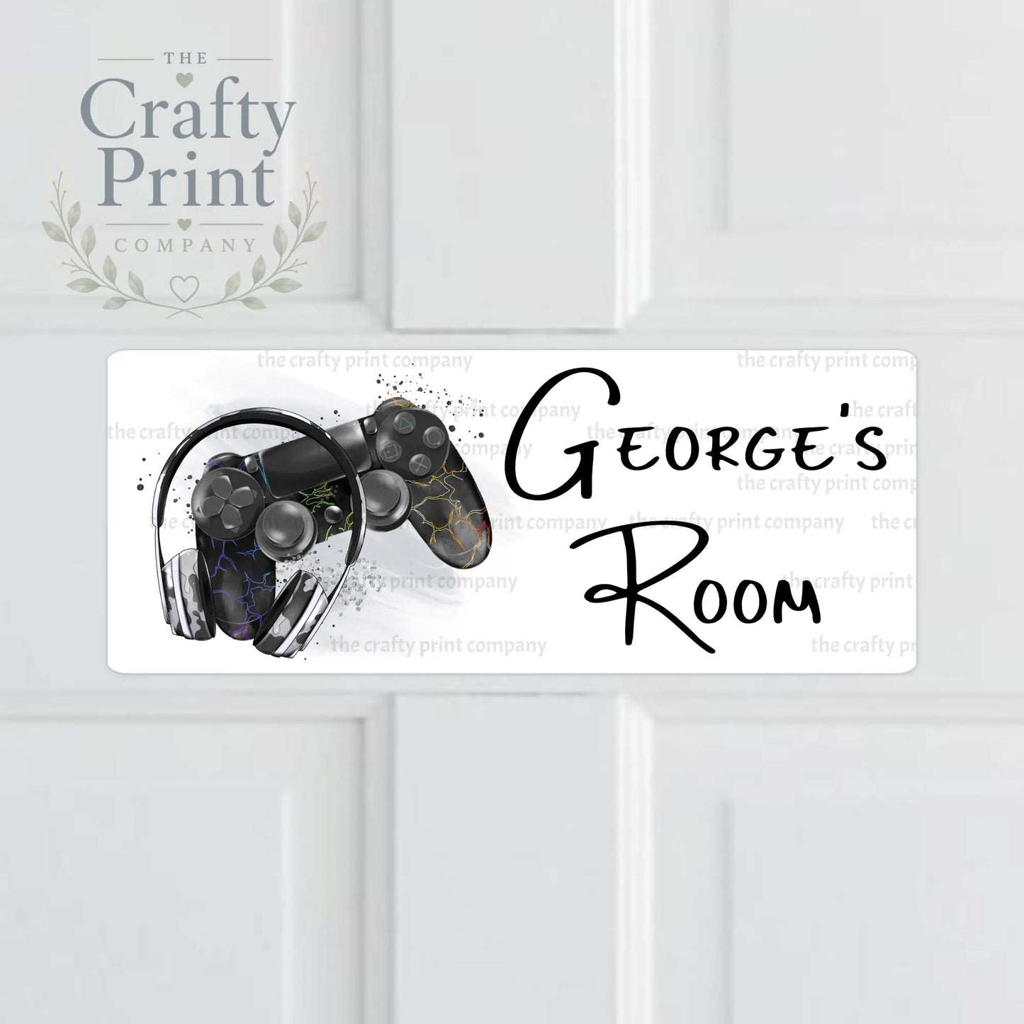 Personalised Playstation Metal Bedroom Door Sign