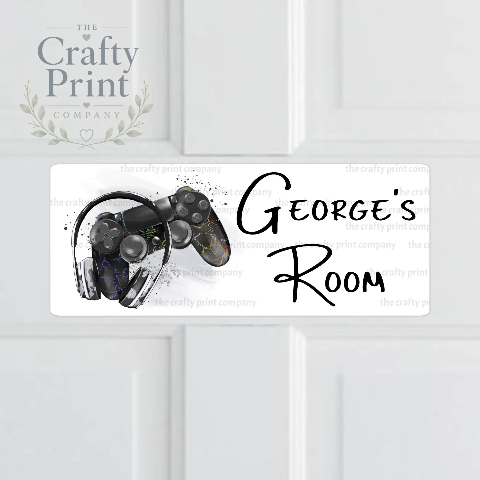 Personalised Playstation Metal Bedroom Door Sign
