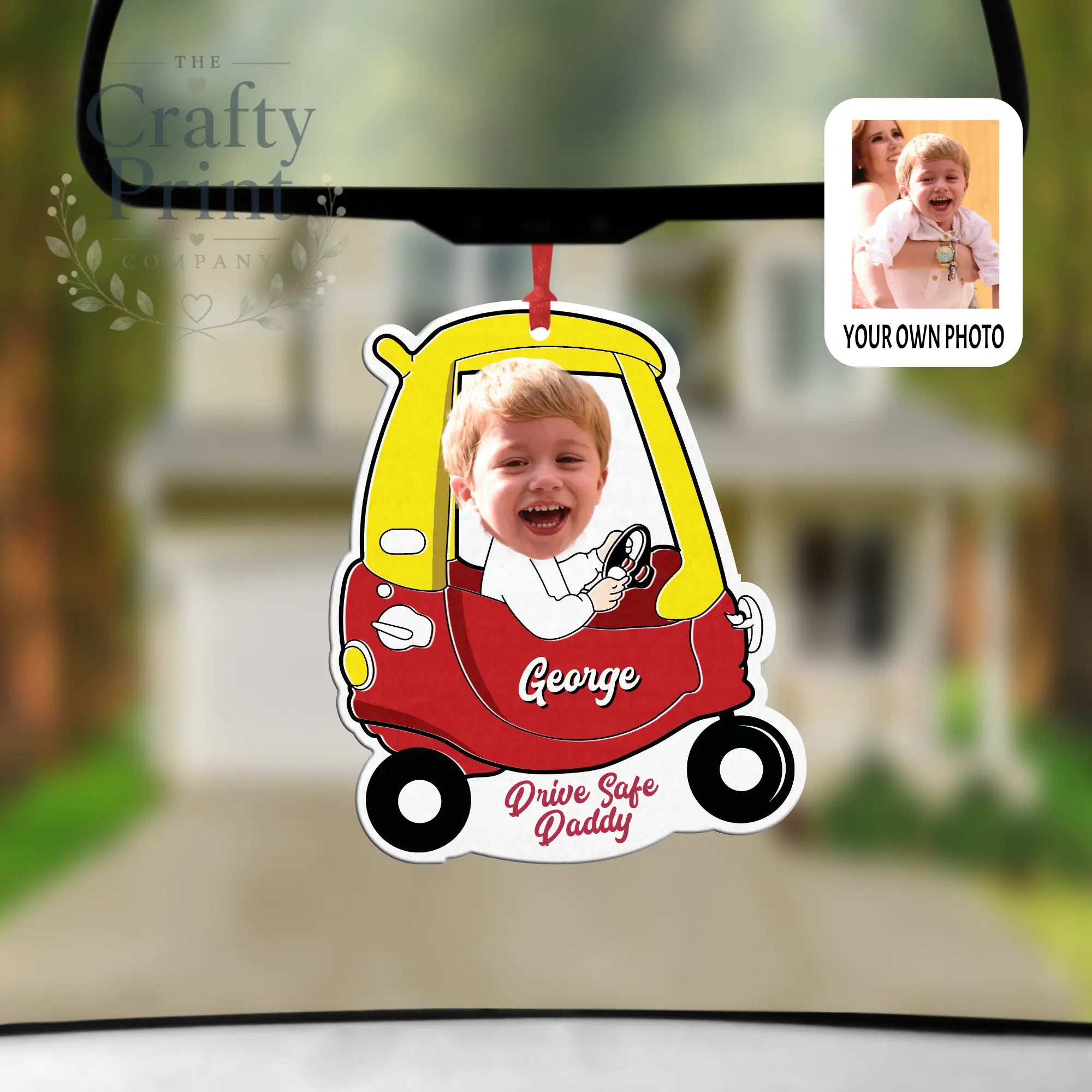 Personalised Red Car Shape Air Freshener - Vehicle