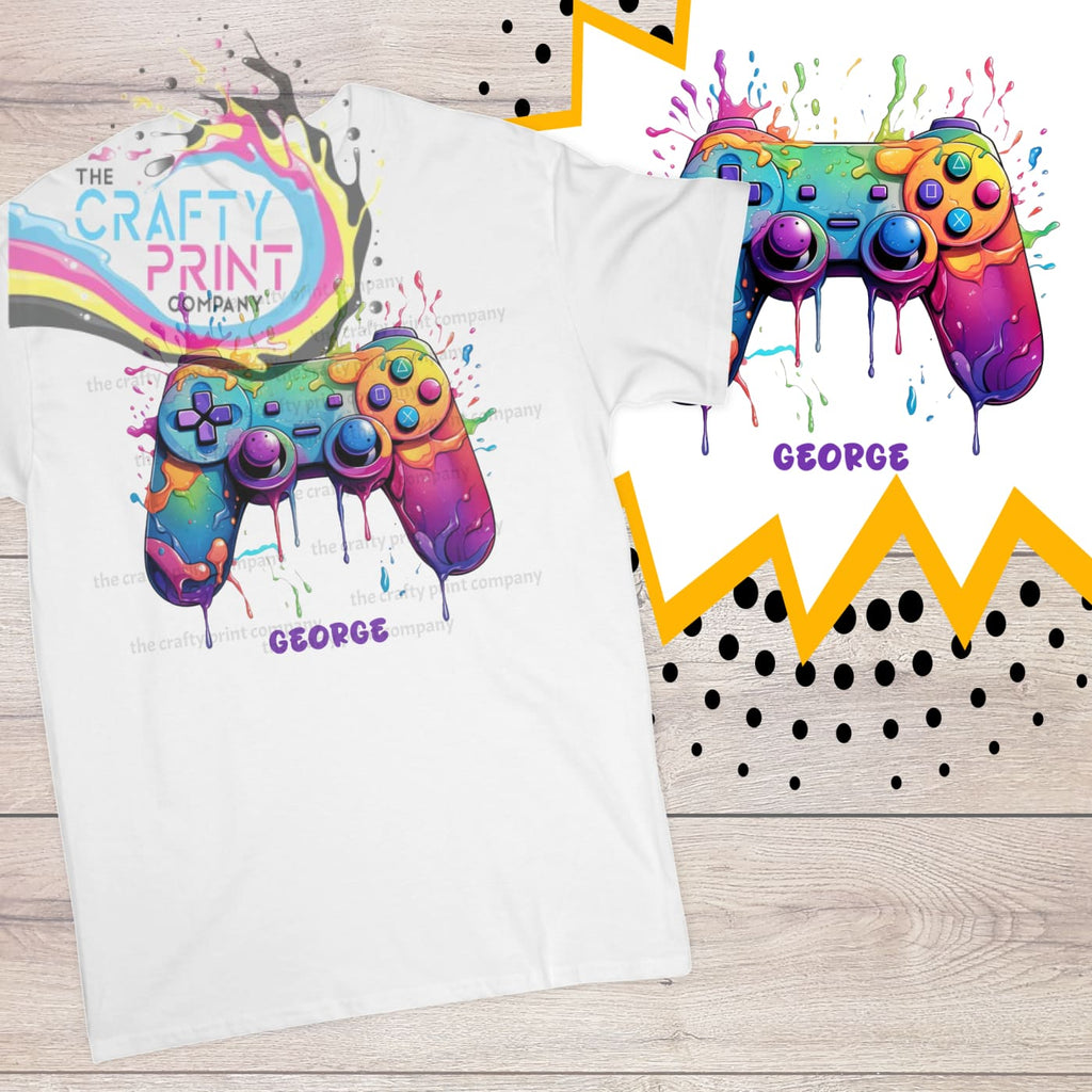 Personalised Retro Melting Game Pad Children’s T-shirt -