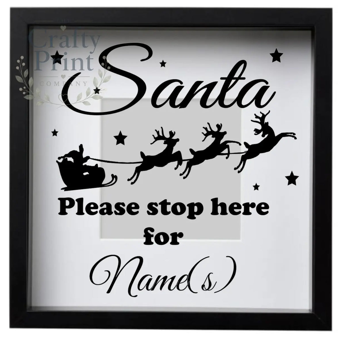 Personalised Santa please stop here for V4 Vinyl Decal