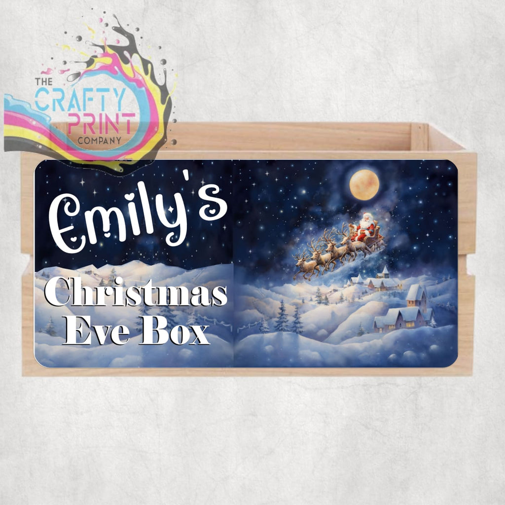 Personalised Santa Sleigh Christmas Eve Box Aluminium Sign