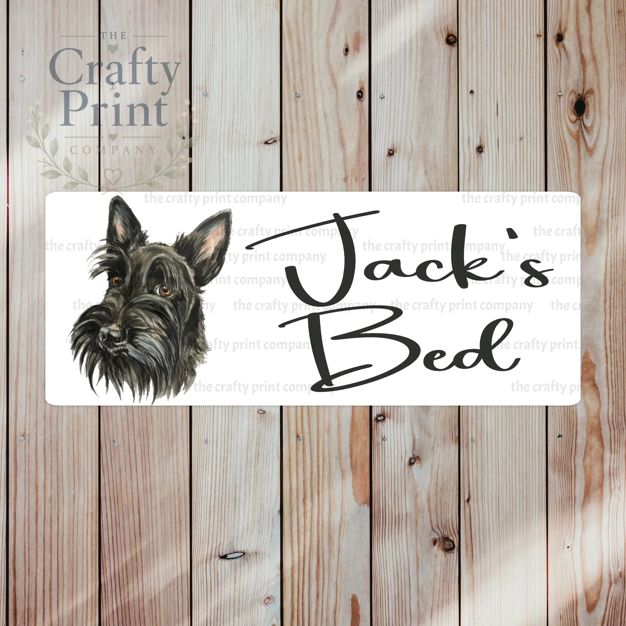 Personalised Scottie Dog Metal Crate Sign
