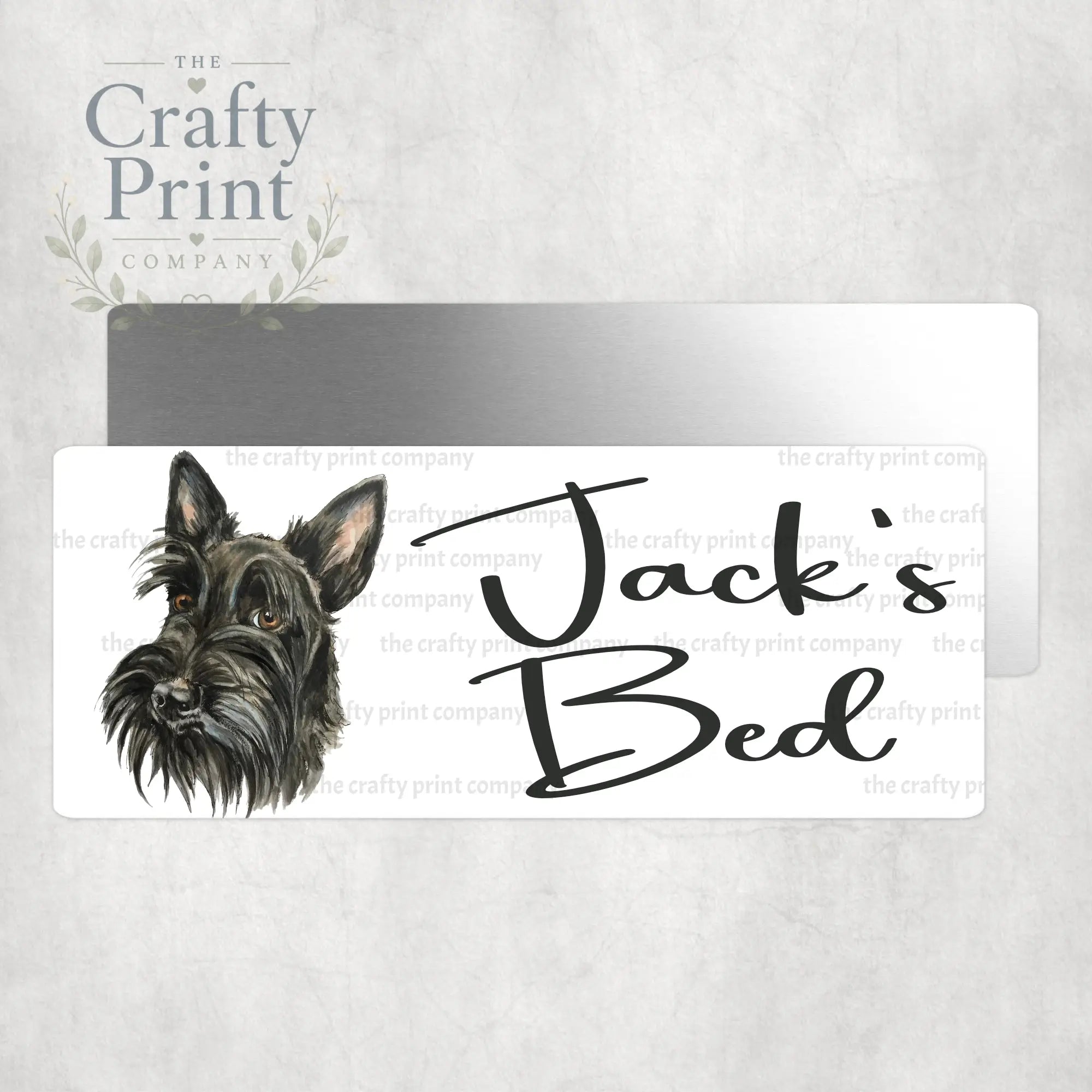 Personalised Scottie Dog Metal Crate Sign