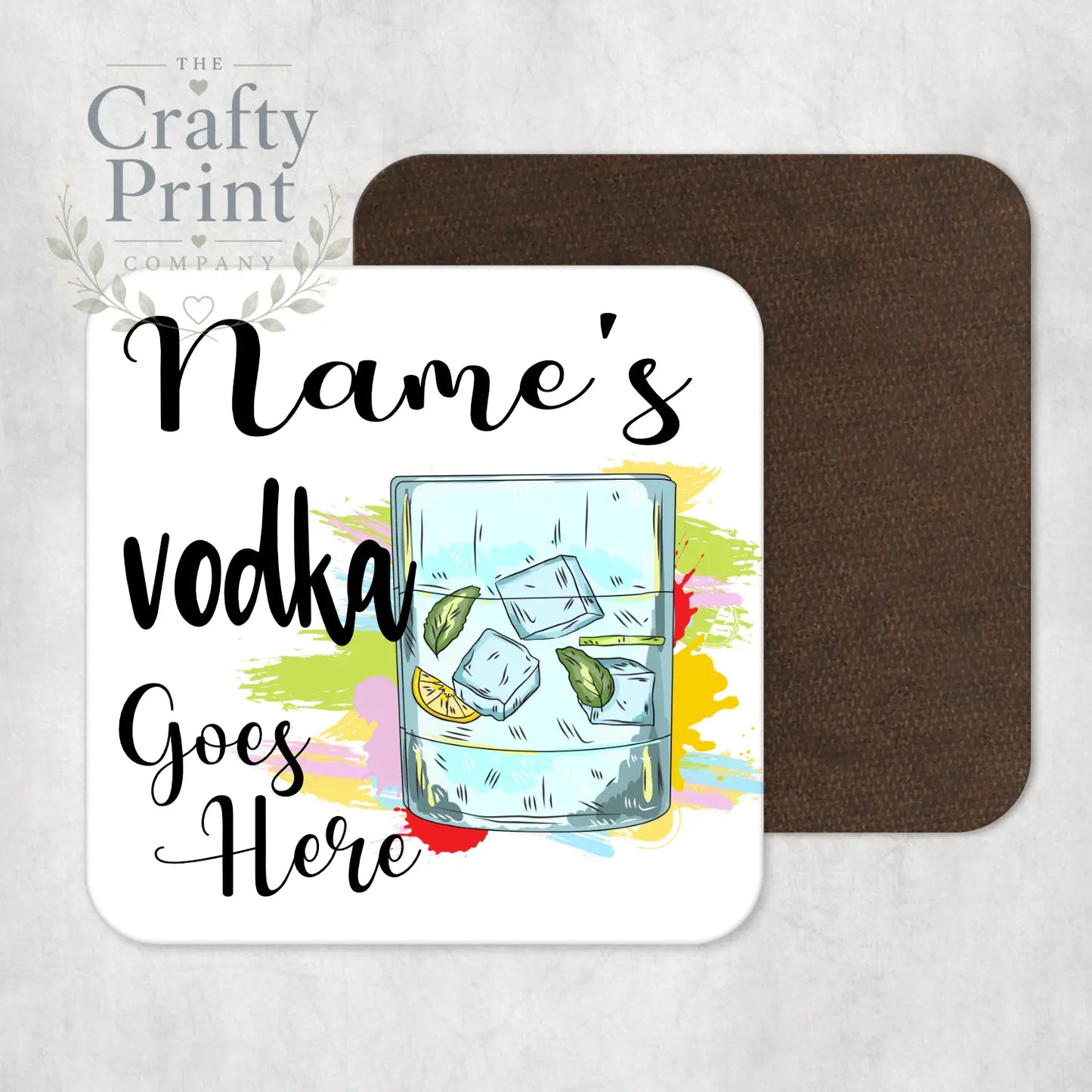 Personalised Vodka Goes Here Coaster - Coasters