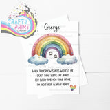 Personalised When Tomorrow starts without me Dog Memorial