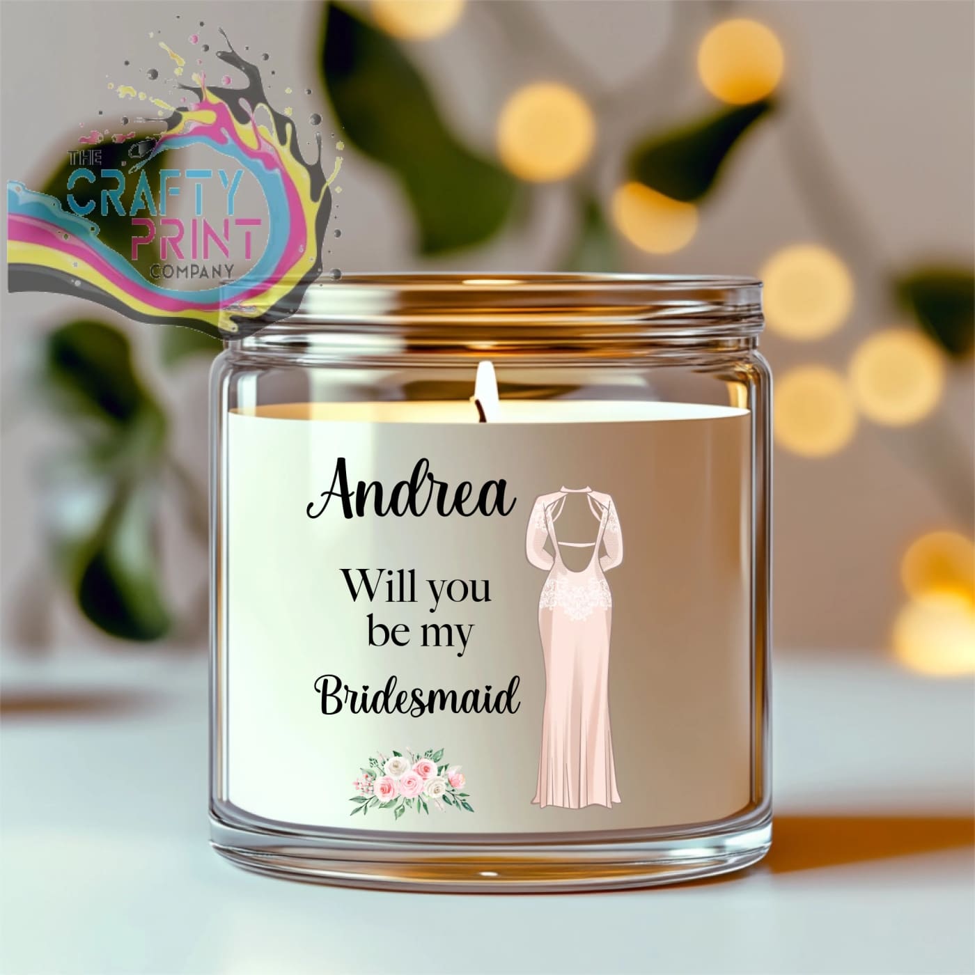 Personalised Will You Be My Bridesmaid UV DTF Sticker –