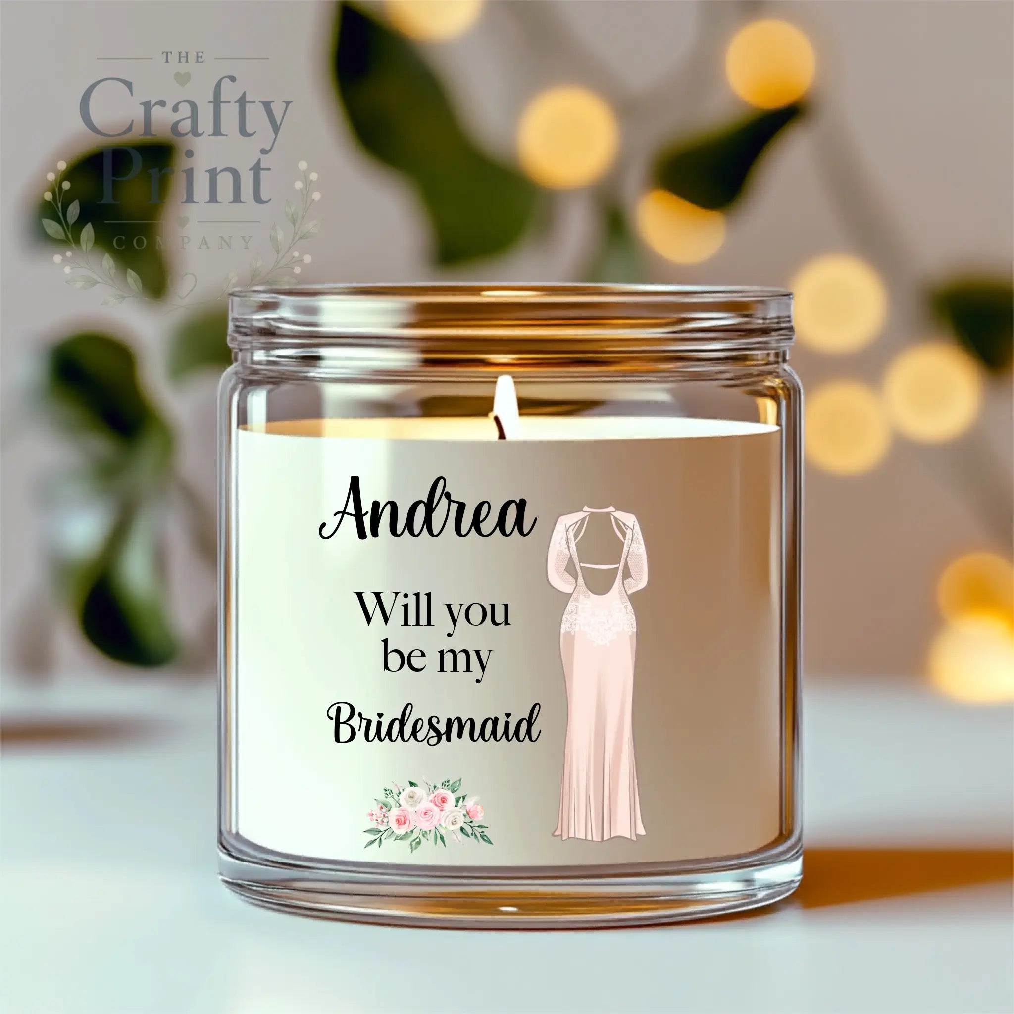 Personalised Will You Be My Bridesmaid UV DTF Sticker –