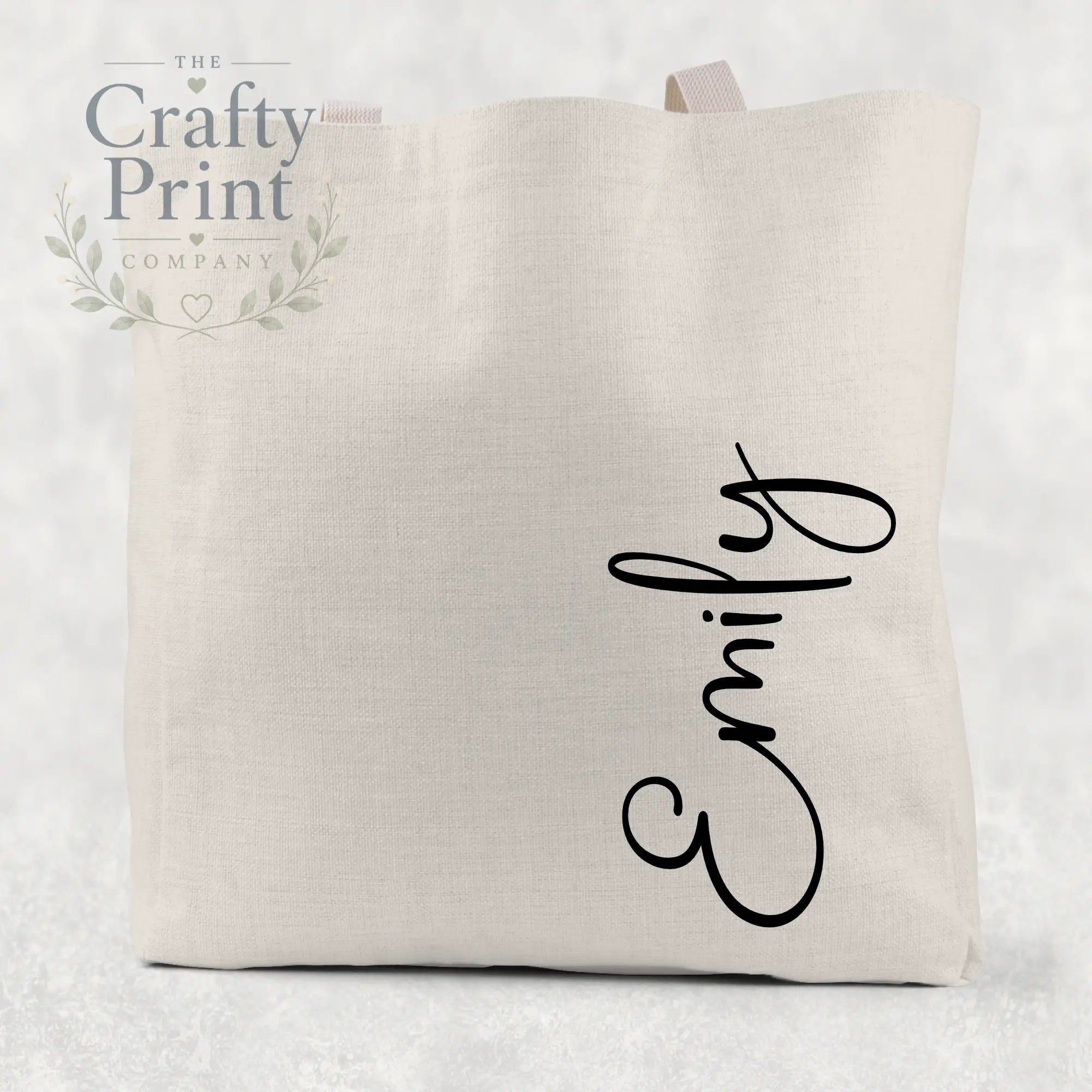 Personalised with Name Cotton Tote Bag - Natural - Shopping