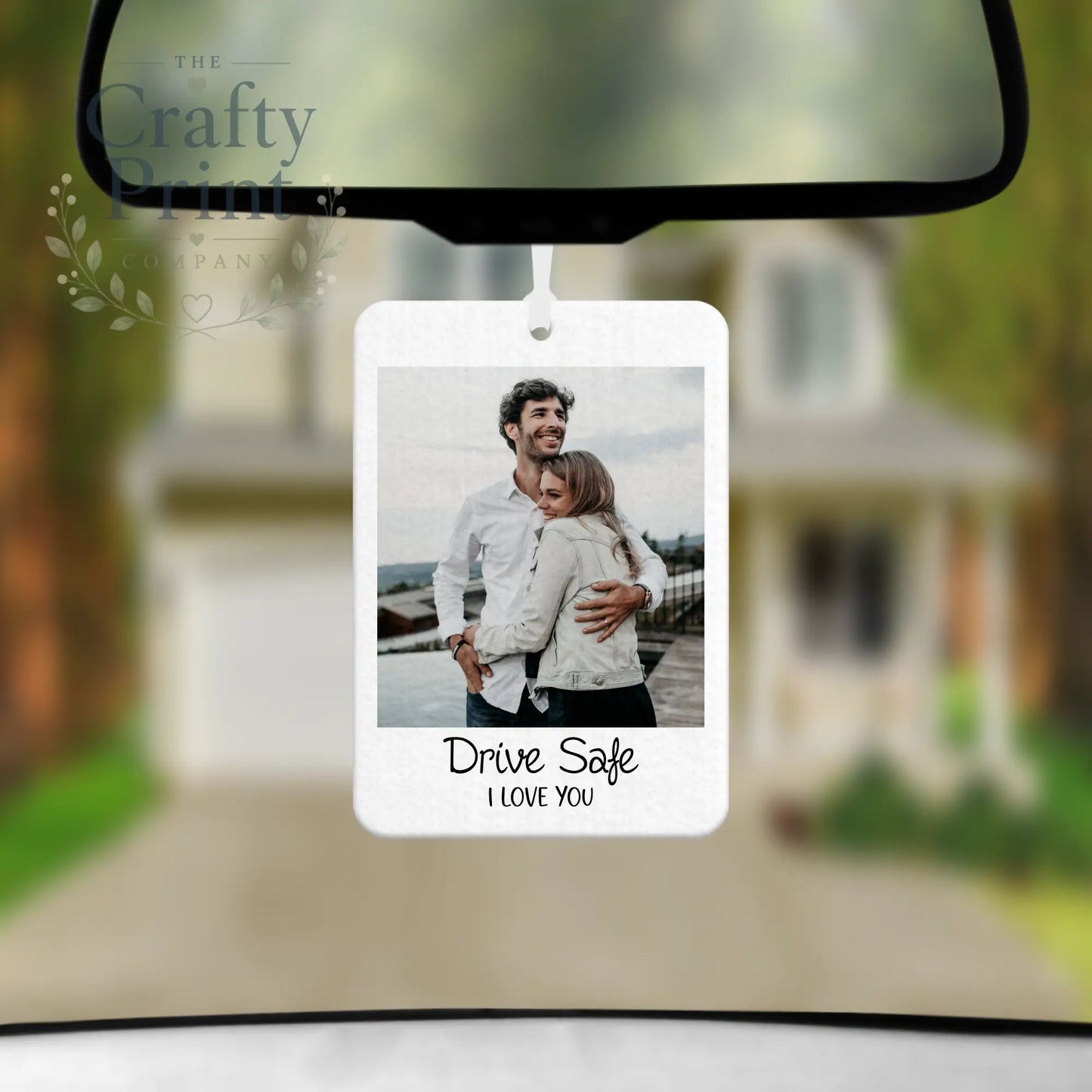 Personsalised Drive Safe Car Air Freshener with Fragrance