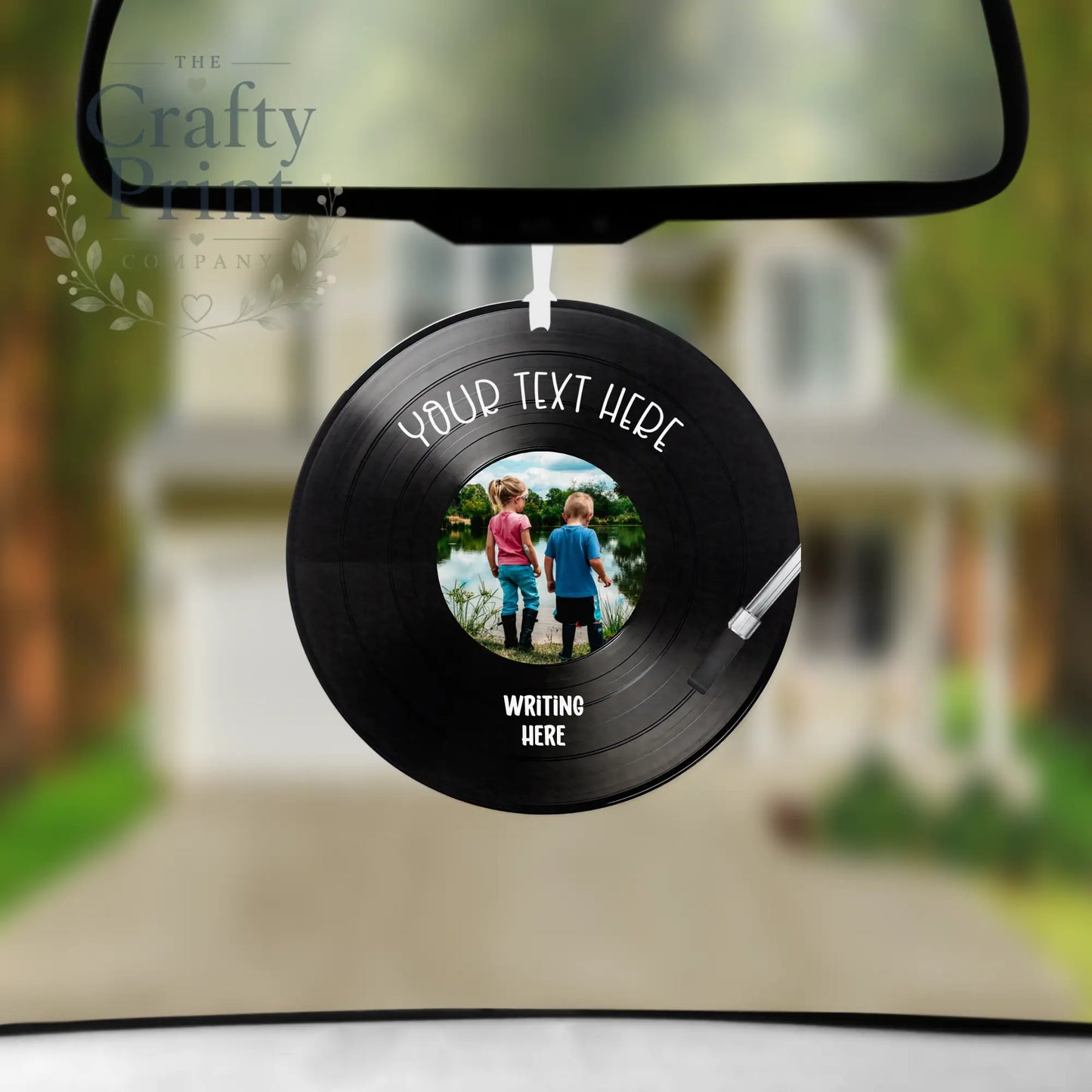 Personsalised Record Shape Car Air Freshener - Vehicle