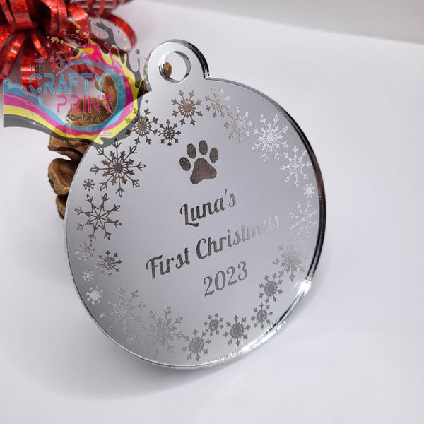 Pet’s First Christmas Acrylic Tree Ornament
