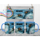 Pigeon Mug - Blue Handle & Inner - Mugs