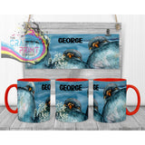 Pigeon Mug - Red Handle & Inner - Mugs