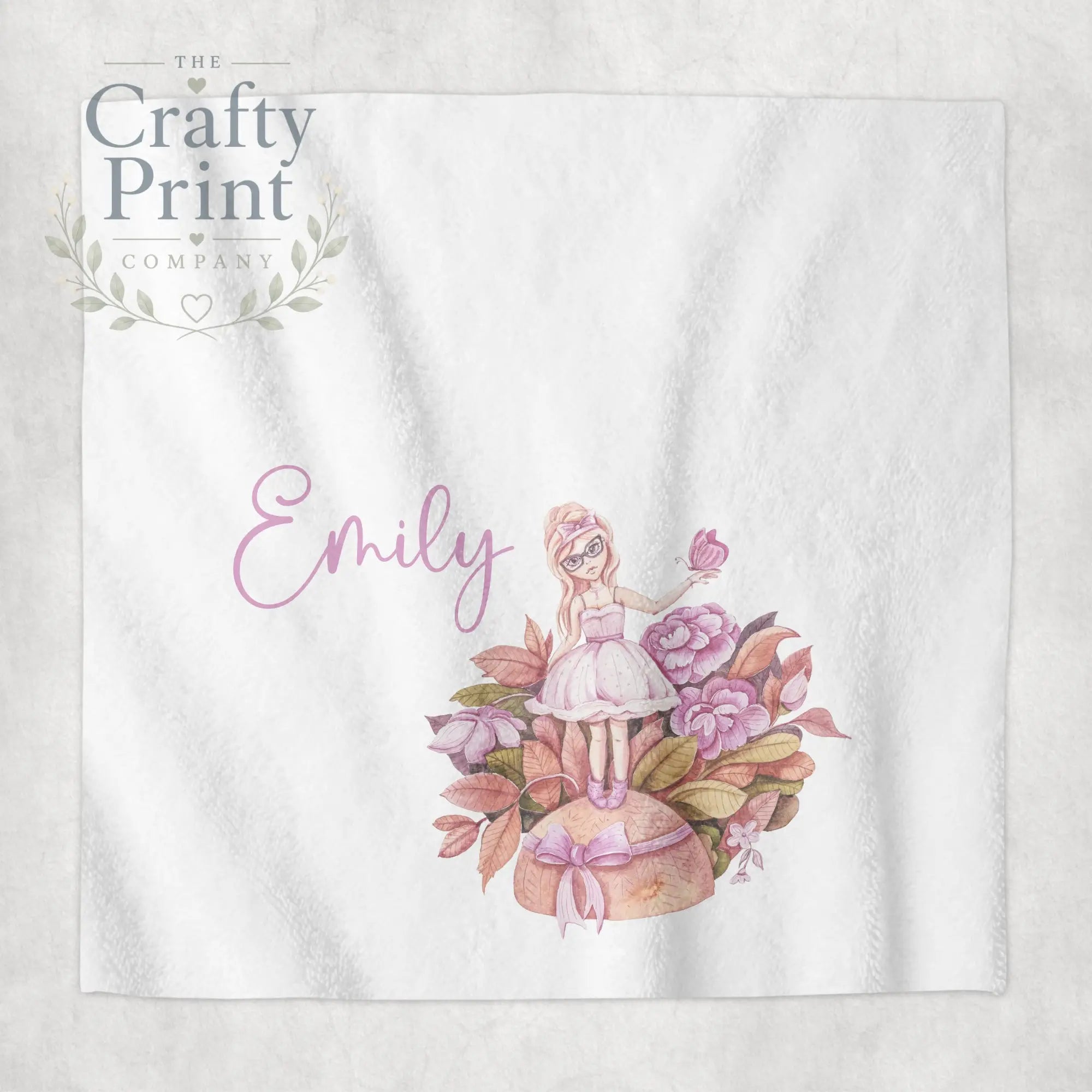 Pink Fairy Personalised Face Cloth - Bath Towels &