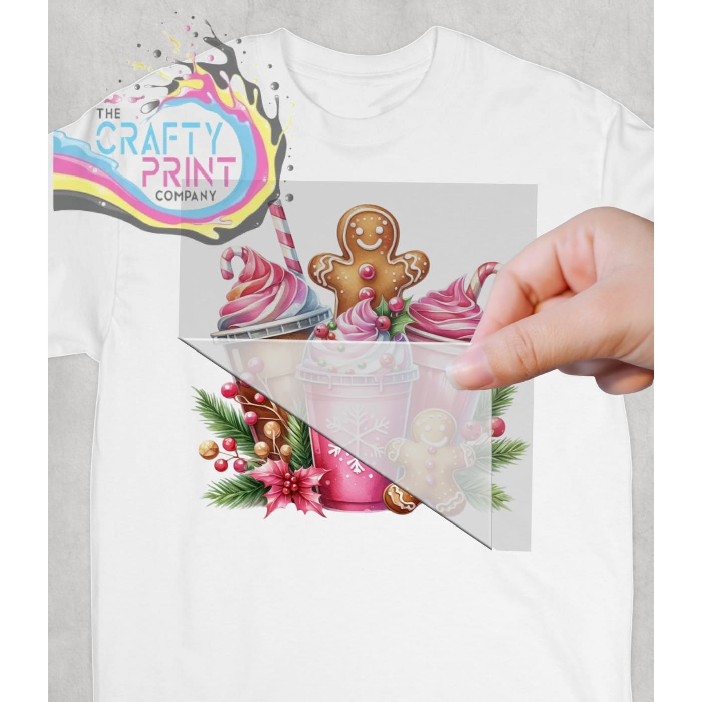 Pink Gingerbread Coffee DTF Print - Posters Prints & Visual