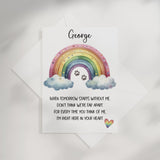Personalised When Tomorrow starts without me Dog Memorial A5 Card