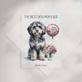 The Best Dog Mom Ever Cockapoo Personalised A5 Card