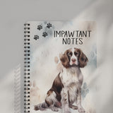 Impawtant Notes Springer Spaniel A5 Spiral Notebook