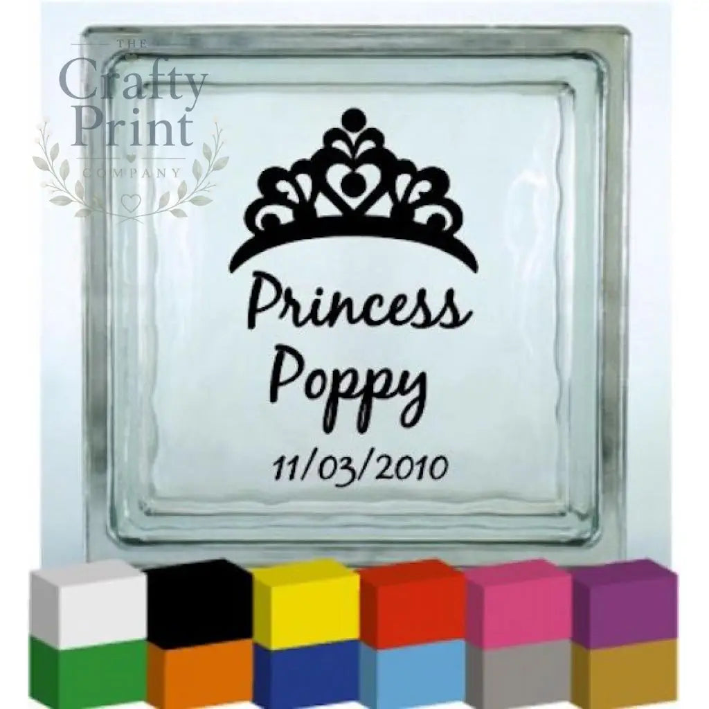 Princess Personalised Vinyl Decal Sticker - Decorative