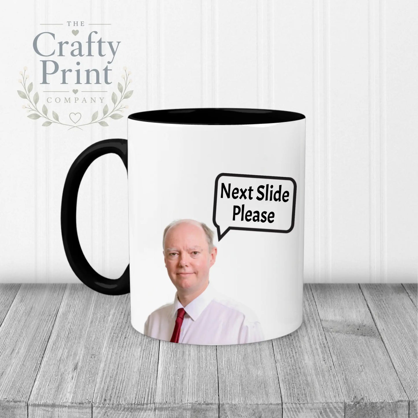 Professor Chris Witty Next Slide Please Mug - Black Handle