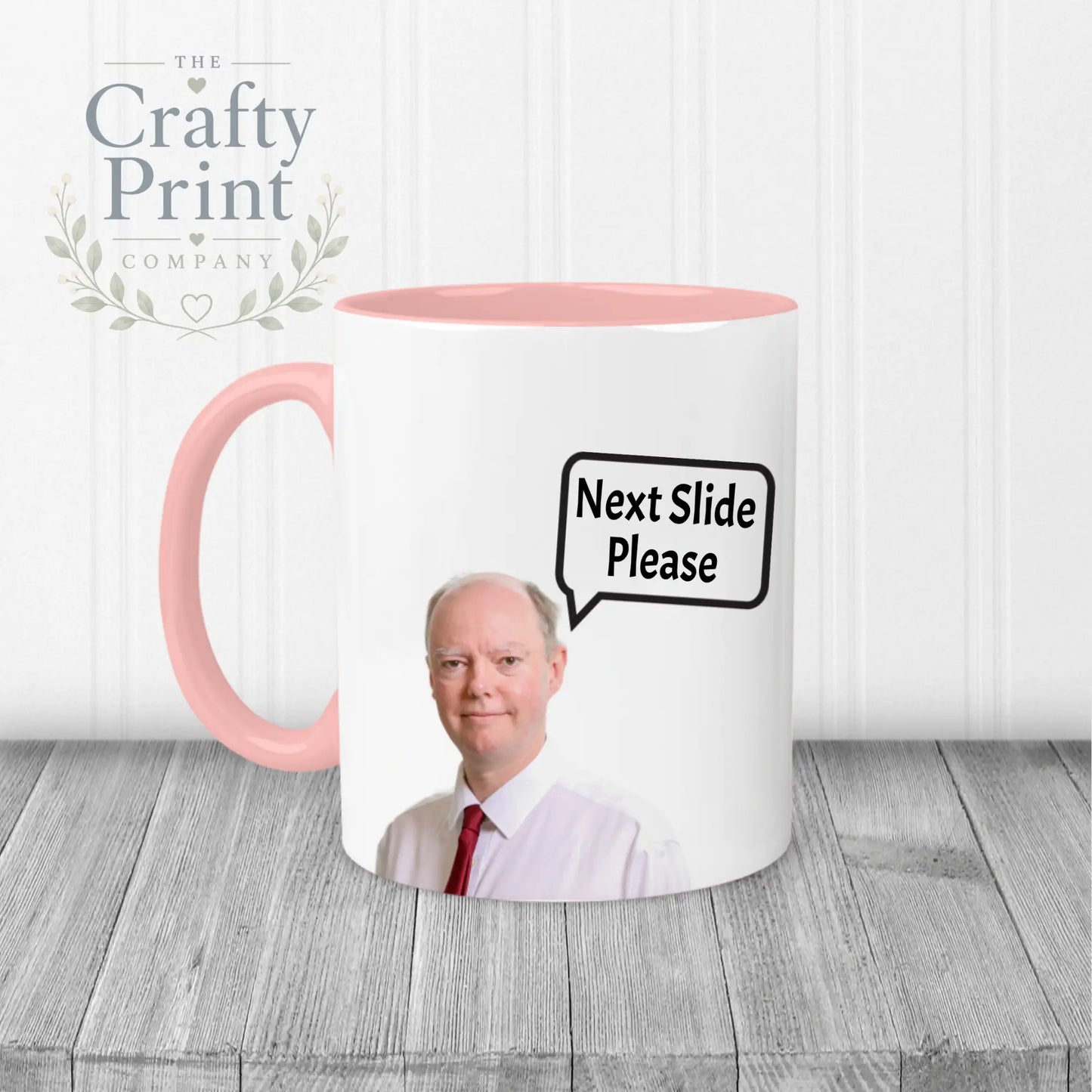 Professor Chris Witty Next Slide Please Mug - Pink Handle &