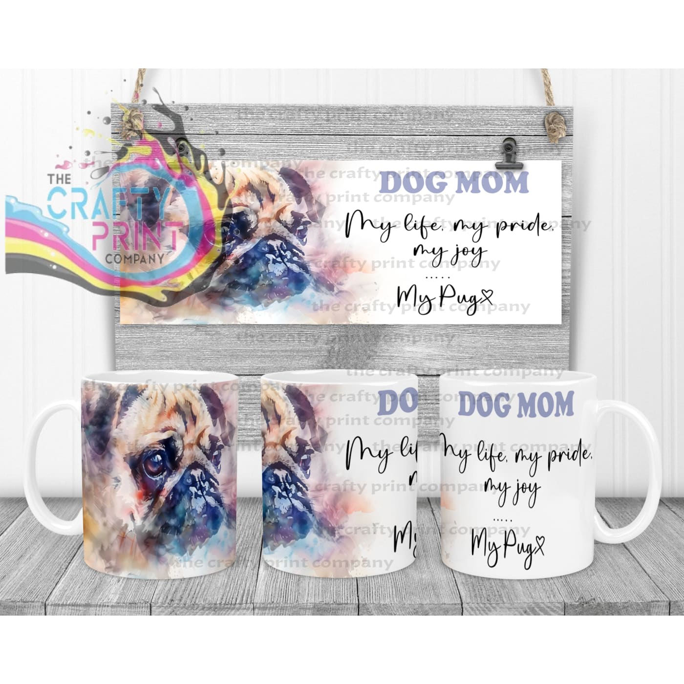 Pug Dog Mom Mug - Mugs