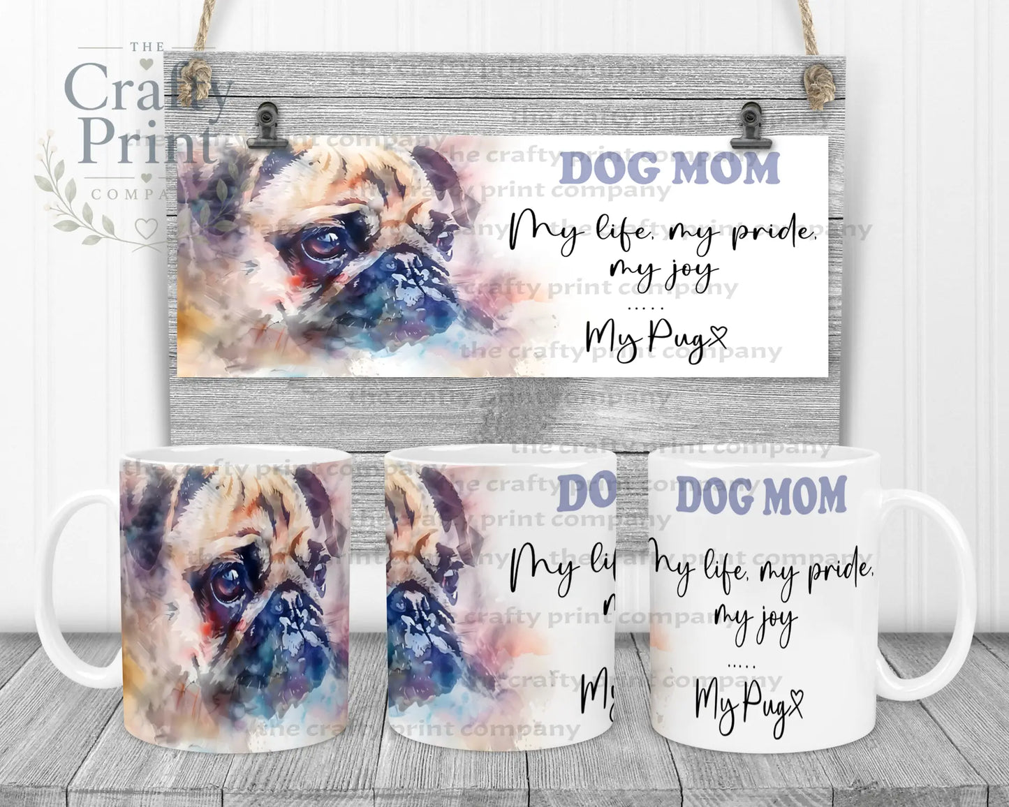 Pug Dog Mom Mug - Mugs