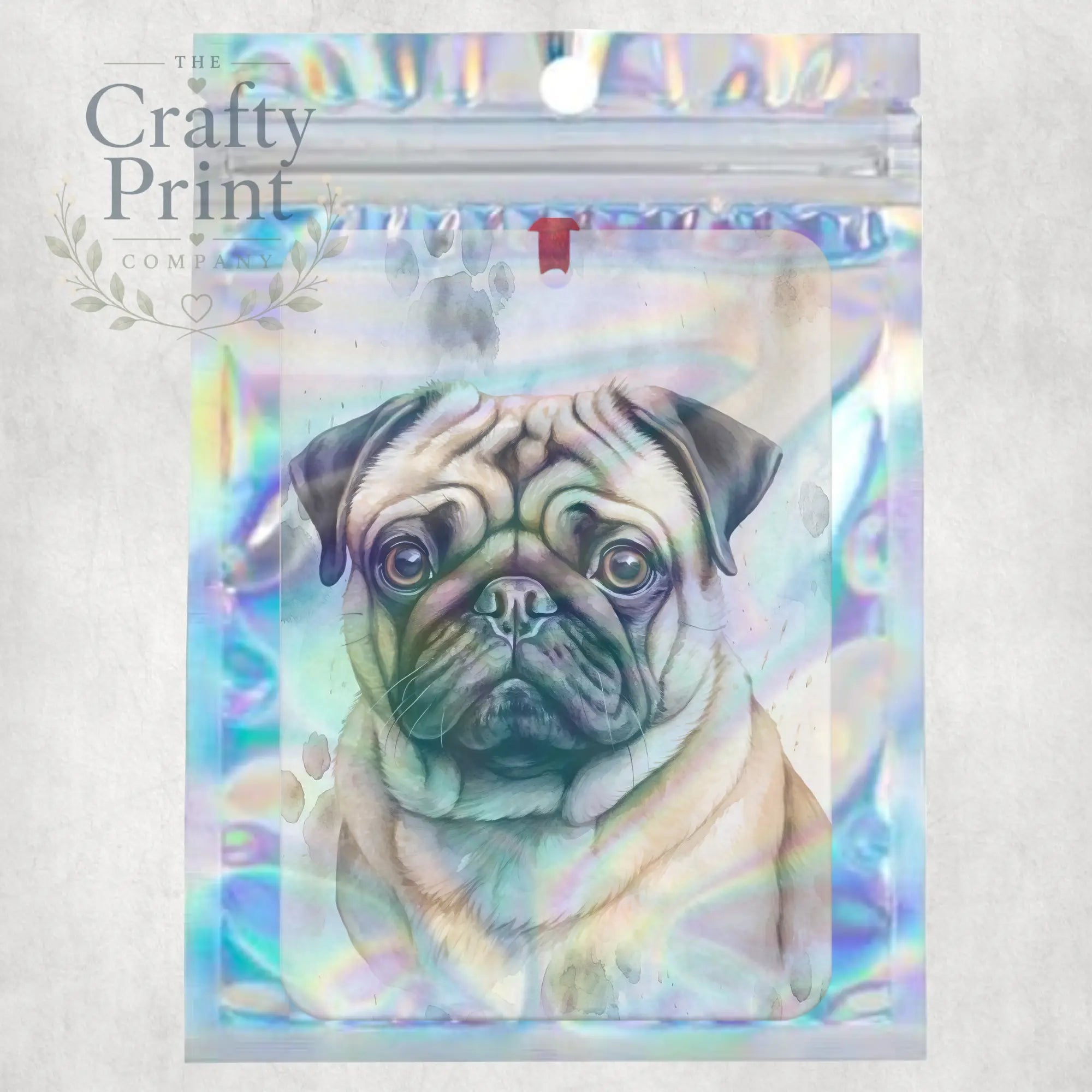 Pug Paw Print Car Air Freshener - Vehicle Fresheners
