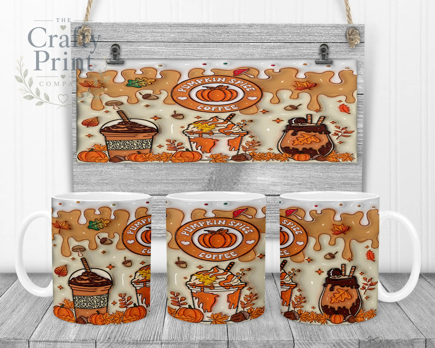 Pumpkin Spice Coffee Mug - 11oz Ceramic / White Handle &