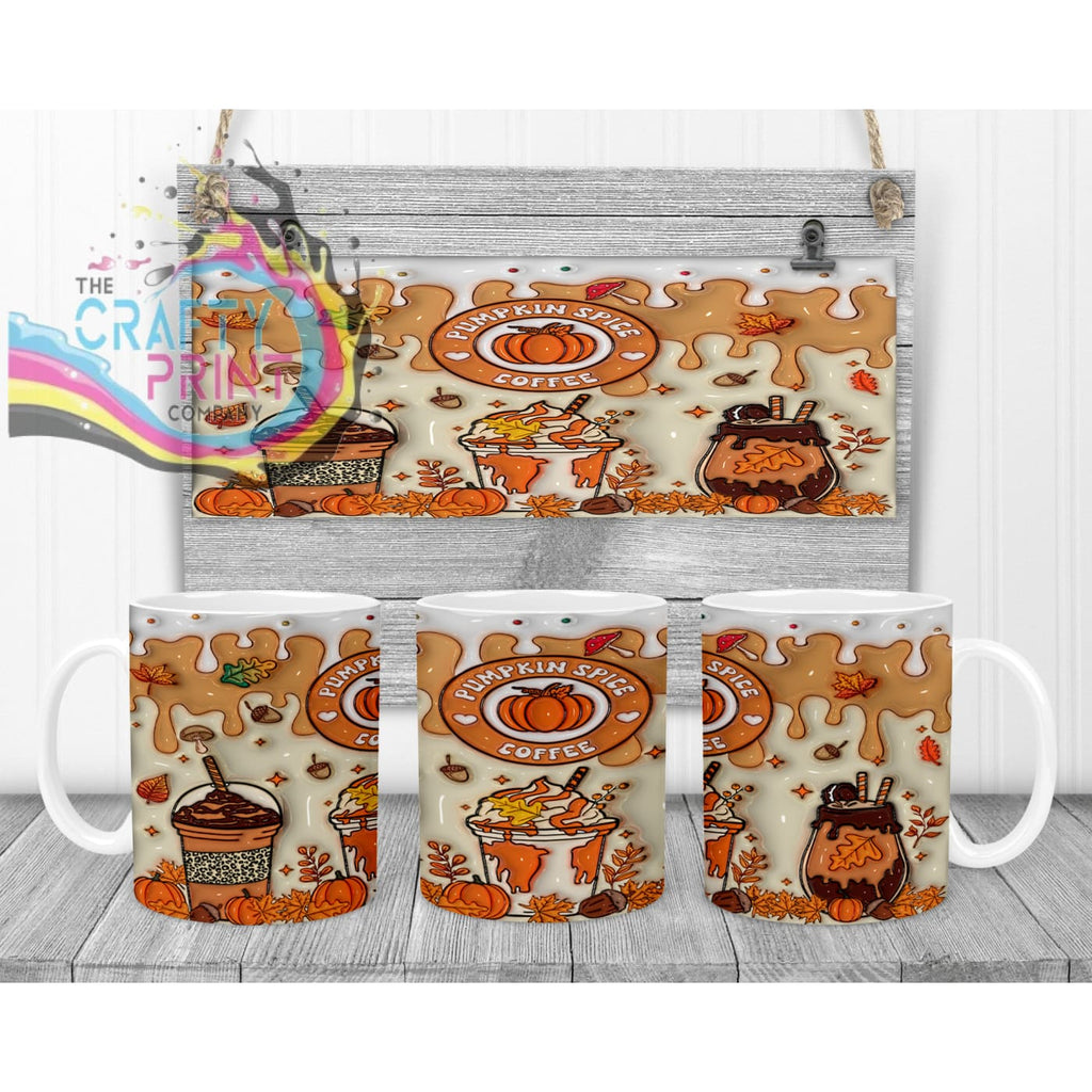 Pumpkin Spice Coffee Mug - 11oz Ceramic / White Handle &
