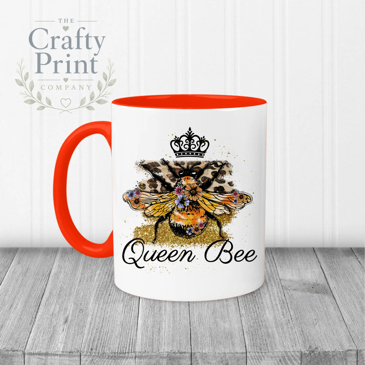 Queen Bee Mug - Red Handle & Inner - Mugs
