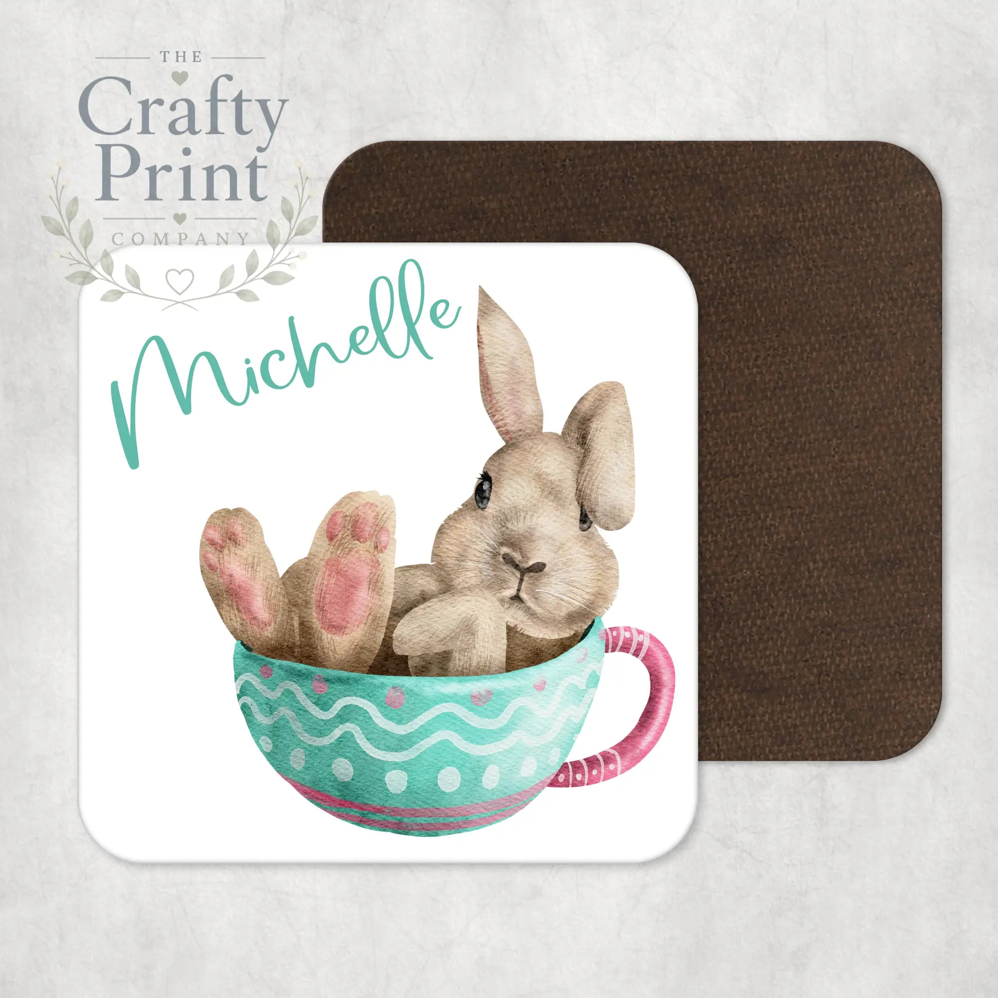 Rabbit in Cup Easter Coaster - Coasters