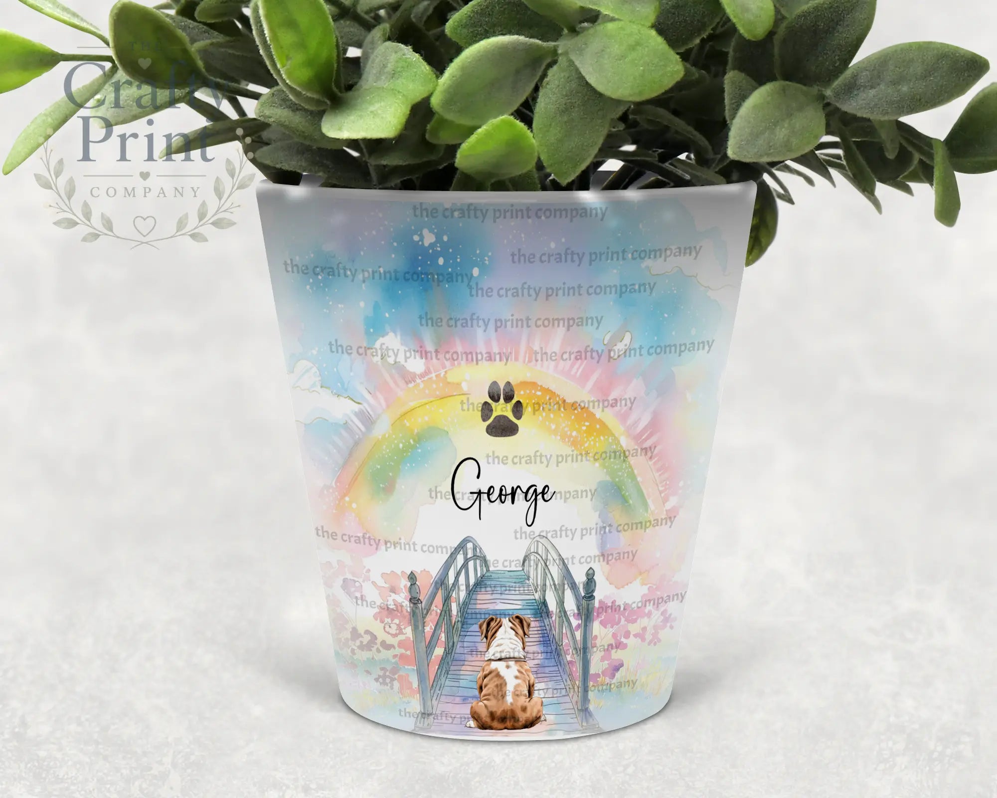 Rainbow Bridge Dog Memorial Plant Pot - Home & Garden >