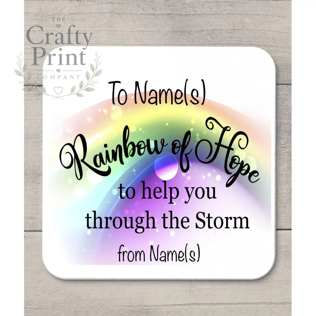 Rainbow of Hope Personalised Coaster - Coasters