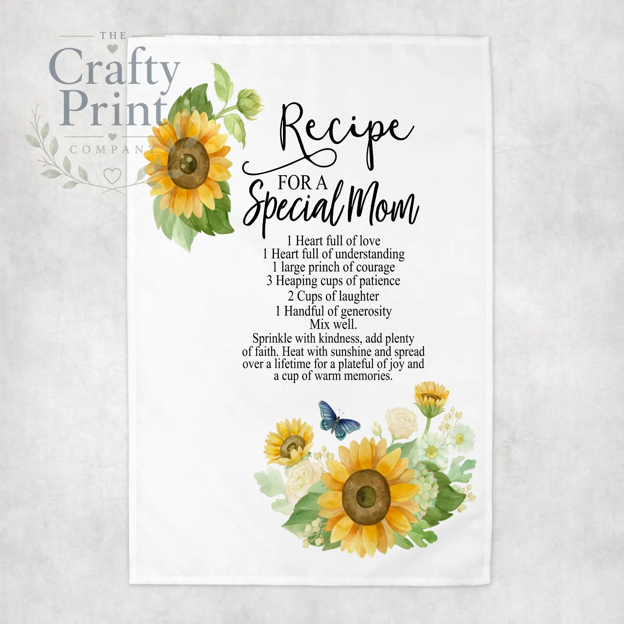 Recipe for a Special Mom Tea Towel - Kitchen Towels