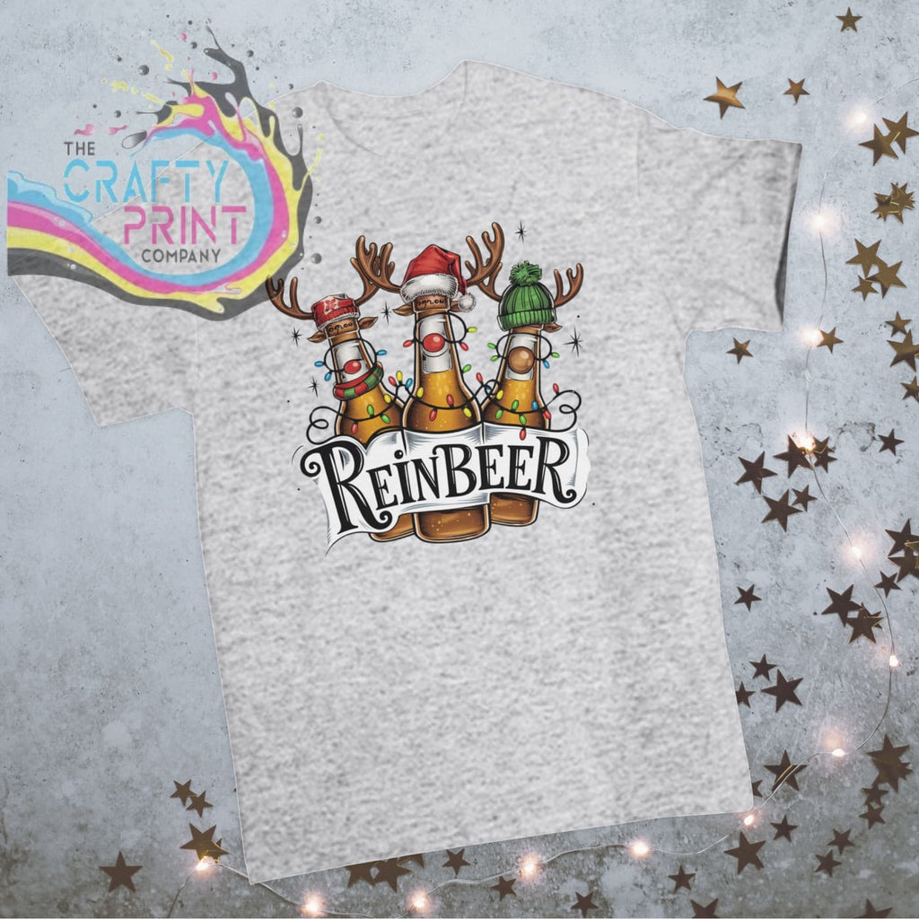 Reinbeer Christmas T-shirt - Ash Grey - Shirts & Tops