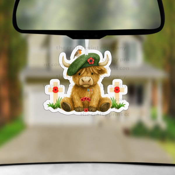 Highland Cow Remembrance Car Air Freshener