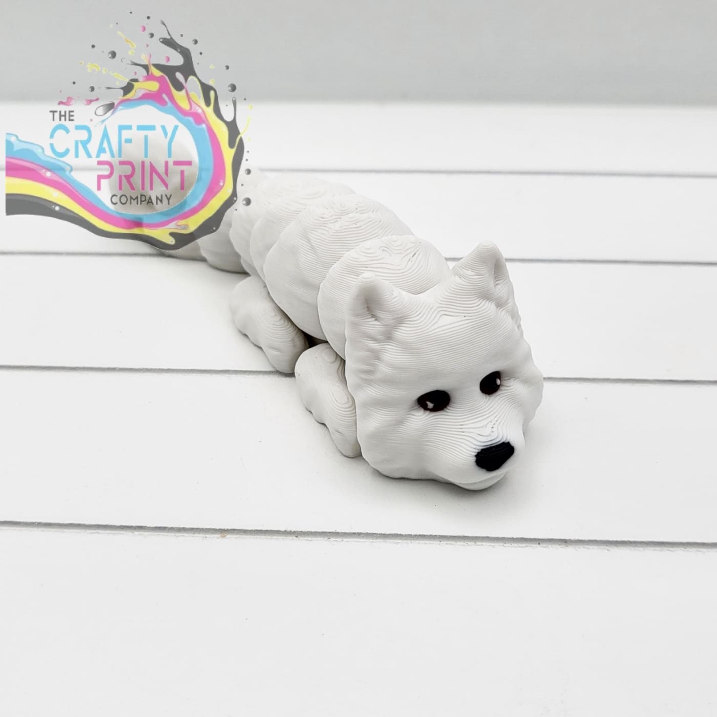 Samoyed Articulated Flexi Keyring