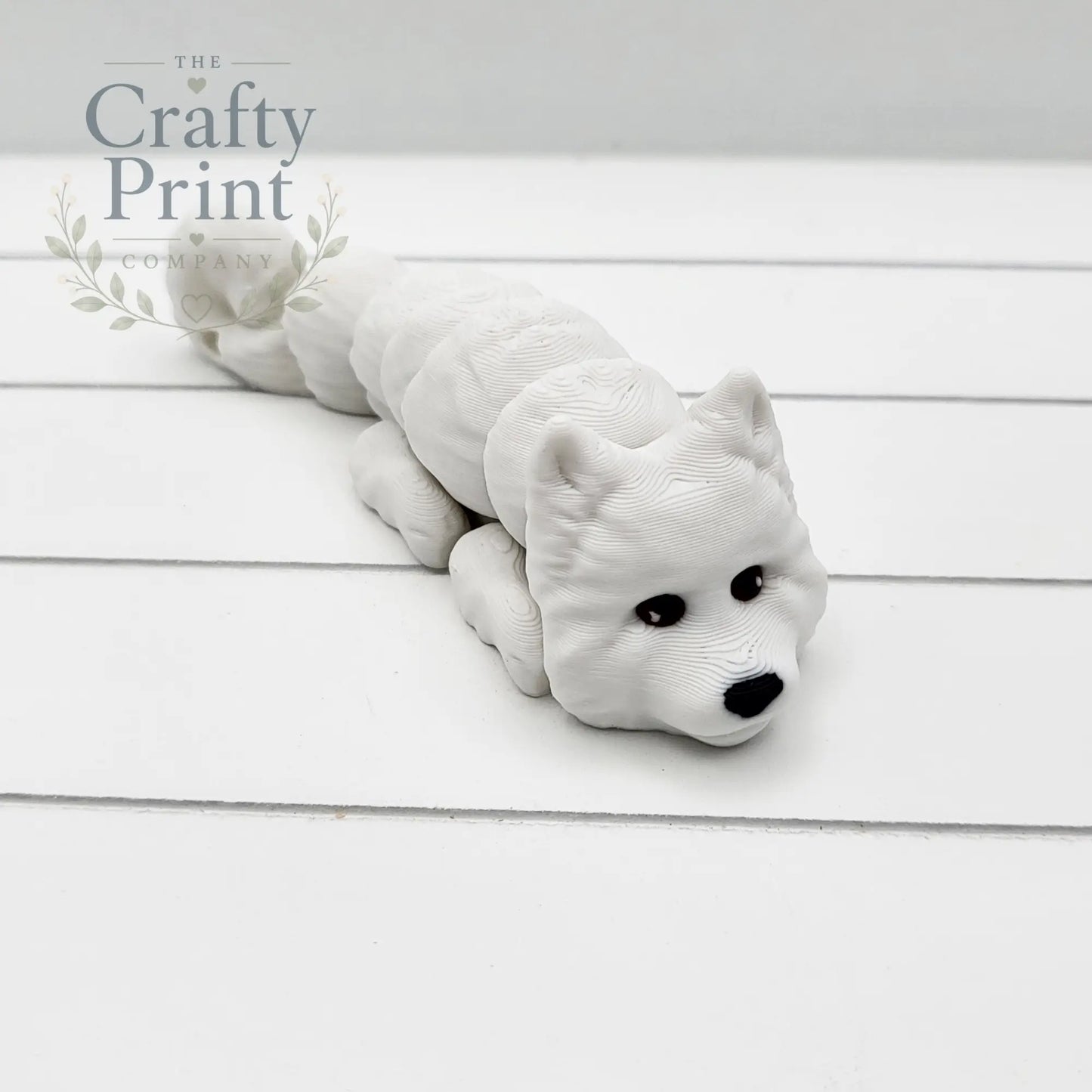 Samoyed Articulated Flexi Keyring